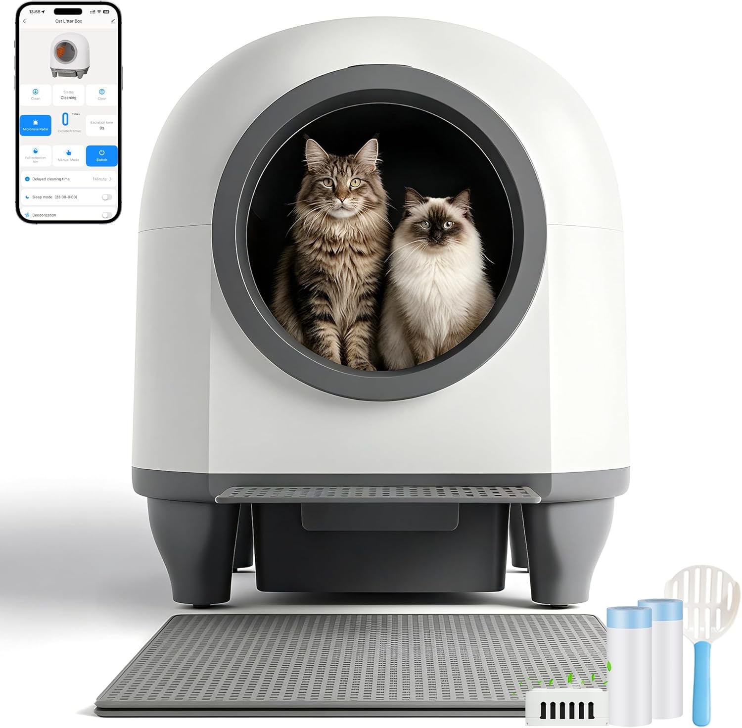 Devoko 90L - litière autonettoyante pas cher pour gros chat