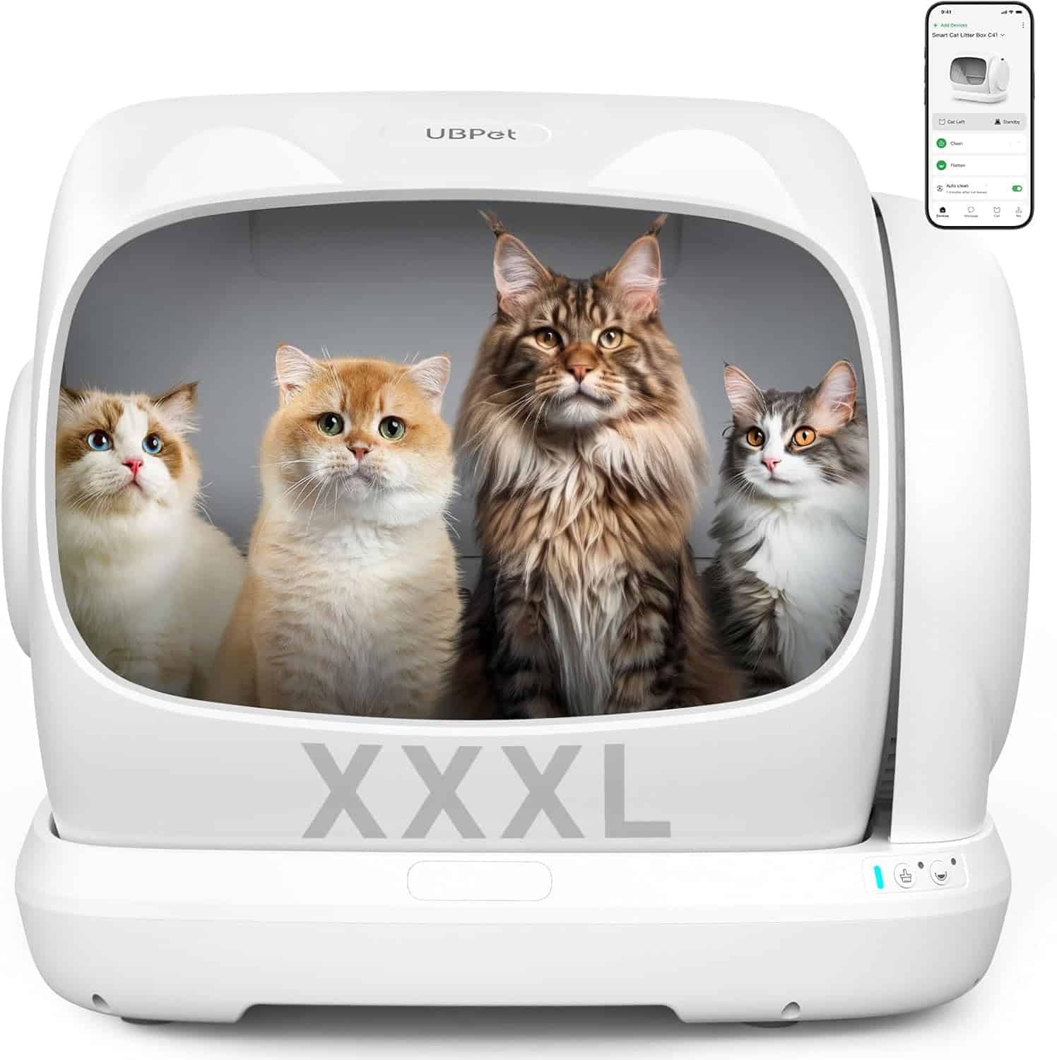 UBPET XXXL 106L - litière autonettoyante pour plusieurs chats
